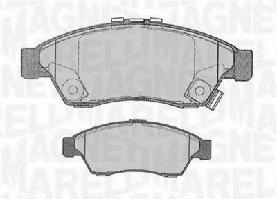 MAGNETI MARELLI 363916060490 -  Комплект тормозных колодок, дисковый тормоз